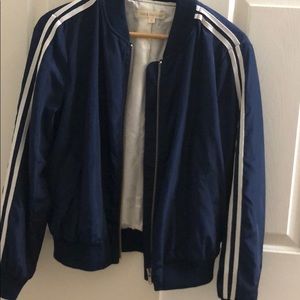 navy blue bomber jacket, size L